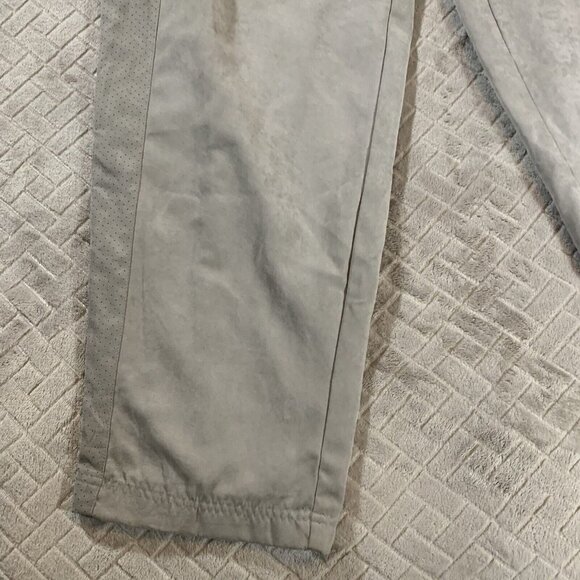 Perry Ellis America Mens XL Activewear Pants Gray Faux Suede Breathable Straight - Picture 3 of 11